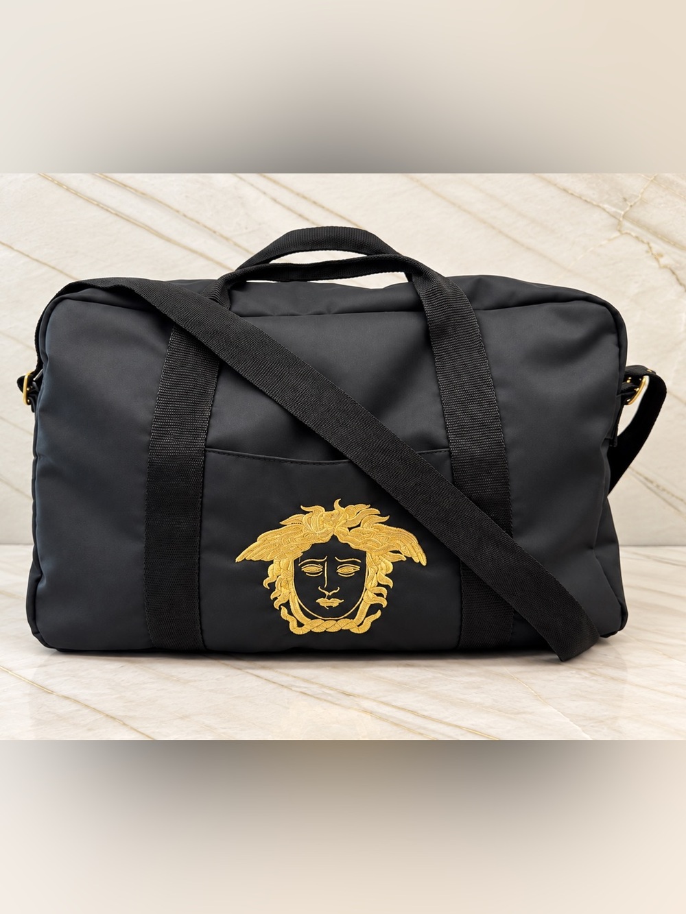 Gianni Versace Couture Vintage Duffel Weekender Bag